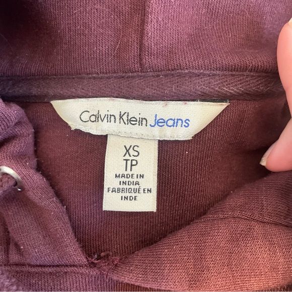 Calvin Klein Jeans Red / Maroon XS Hoodie Sweatershirt - Picture 3 of 3